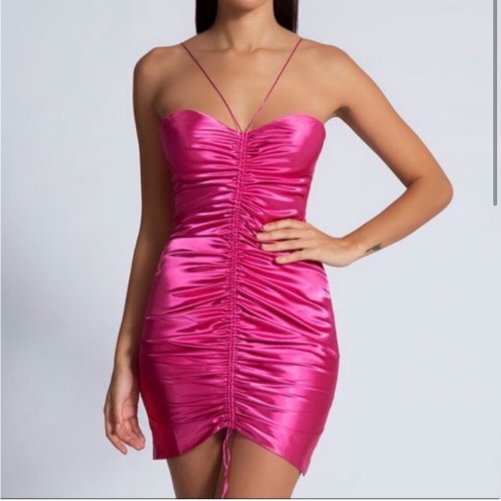 NWT Meshki Pink Ruched Dress